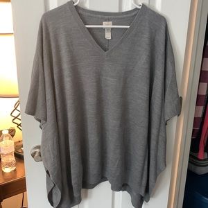 One size fits most short sleeve poncho shirt